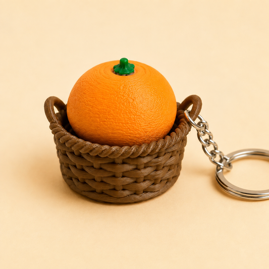 🍊みかんバスケット カチカチキーホルダー